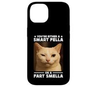 You're Either a Smart Fella Or a Fart Smella Funny Cat Meme Custodia per iPhone 14