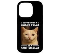 You're Either a Smart Fella Or a Fart Smella Funny Cat Meme Custodia per iPhone 14 Pro