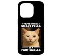 You're Either a Smart Fella Or a Fart Smella Funny Cat Meme Custodia per iPhone 15 Pro