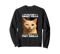 You're Either a Smart Fella Or a Fart Smella Funny Cat Meme Felpa