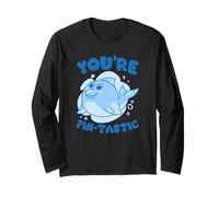 You're Fin-Tastic - Delfino Gioco di Parole e Oceano Maglia a Manica