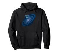You're Here Cosmic Space Meme Science Lover Galaxy Felpa con Cappuccio