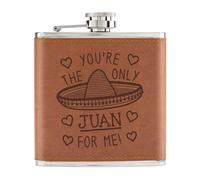 You'Re Il Solo Juan Per Me 170ml pelle Sintetica Hip Flask Marroncino Uno "