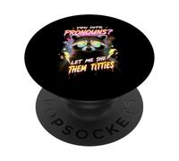 You're Into Pronoms Let Me She Them Tiddies Cute Raccoon PopSockets PopGrip Adesivo