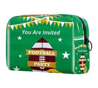 You're Invited - Trousse da donna, per cosmetici, per feste di calcio, articoli da toeletta da viaggio, grande, pratica borsa organizer con cerniera, Multi, 18.5x7.5x13cm/7.3x3x5.1in, Beauty case