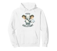 You're Irrelephant Funny Baby Elephant Pun Felpa con Cappuccio