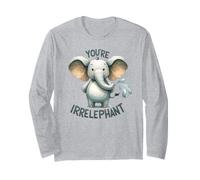You're Irrelephant Funny Baby Elephant Pun Maglia a Manica