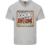 Youre Looking A An Stupenda Cantante Uomo Scollo A V Cotone T-Shirt
