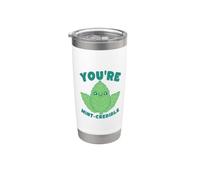 You're Mint Credible - Simpatico gioco di parole con motivo a foglia di menta Bicchiere termico in acciaio inox doppia parete