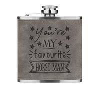 You'Re My Favorito Cavallo Man 170ml pelle Sintetica Hip Flask Grigio Best
