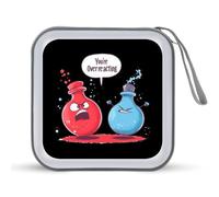 You're Overreacting Funny Chemistry CD Case Holder Portable 40 Capacity DVD Wallet Storage Organizer per auto da viaggio