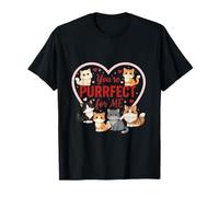 You're Purrfect for Me Cute Cats Valentine Maglietta