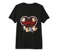You're Purrfect for Me Cute Cats Valentine Maglietta Premium