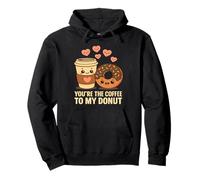 You're The Coffee to My Donut Cute Love Food Pun Opera d'Arte Felpa con Cappuccio