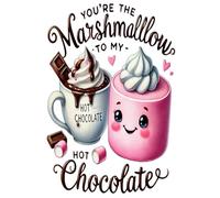 You're The Marshmallow to My Hot Chocolate: Cute, funny, romantic notebook with food themed quote. Perfect gift for your other half, great card alternative
