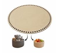 YourHobbyTools Base Rotonda in Legno 3mm, 30-40cm per Uncinetto - Fondo per Cesti, Cestini e Borse all’Uncinetto, Fai da Te, Varie Dimensioni (Fori 11mm, 30cm)