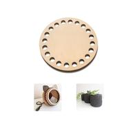 YourHobbyTools Base Rotonda in Legno per Uncinetto (10-30 cm) - Base in Legno per cesti all'Uncinetto con Fori, Fondo per Cesto, Varie Dimensioni (10cm)