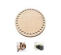 YourHobbyTools Base Rotonda in Legno per Uncinetto (10-30 cm) - Base in Legno per cesti all'Uncinetto con Fori, Fondo per Cesto, Varie Dimensioni (15 cm)