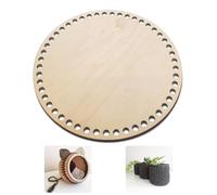 YourHobbyTools Base rotonda in legno per uncinetto (10-30 cm) - Base in legno per cesti all'uncinetto con fori, fondo per cesto, varie dimensioni (20cm)