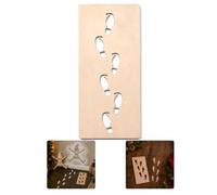 YourHobbyTools Stencil Grandi Impronte di Elfo, Sagoma Orme di Elfo per Neve Artificiale, in Legno, 25 x 12 cm