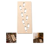 YourHobbyTools Stencil Piccole Impronte di Elfo, Sagoma Orme di Elfo per Neve Artificiale, in Legno, 16 x 6,5 cm