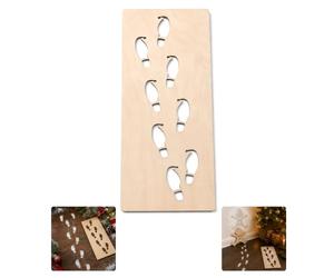 YourHobbyTools Stencil Piccole Impronte di Elfo, Sagoma Orme di Elfo per Neve Artificiale, in Legno, 16 x 6,5 cm