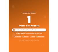 YourHomeschool Grade 1 Year Workbook: All Four Subjects - Math, Reading & Language Arts, Science, and Social Studies - with QR-Linked Video Lessons in English and Spanish