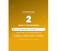 YourHomeschool Grade 2 Year Workbook: All Four Subjects - Math, Reading & Language Arts, Science, and Social Studies - with QR-Linked Video Lessons in English and Spanish