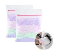 YOURKAY 2 Pezzi Sacchetti Lavatrice, 30x40cm Retina per Lavatrice, Anti-Distorsione Sacchetto Scarpe Lavatrice per Abiti Delicati, Camicie, Pantaloni, Biancheria Intima, Pantaloni, Calzini, (Rosa)