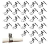 YOURKAY 25 Pezzi Cable Management in Acciaio Inox 304, Fermacavi Fibbia per Tubo Flessibile, Morsetto del Cavo dei Clip del Cavo, Morsetto per Clip per Cavi, per Cavi, Fili, Tubi Flessibili (10mm)