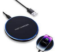 YOURKAY Caricatore Wireless for iPhone, 15W Caricabatterie Wireless Compatibile con iPhone 14/15/13/12/11/ PRO/XS Max/XR/XS/X, Samsung Galaxy S22/S21/S20/S10, LG/Xiaomi/Huawei