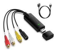 YOURKAY Convertitore VHS in Digitale, Video Grabber da VHS a Digitale, Convertitore VHS in DVD, Lettore VHS Videocassette Convertitore in Digitale, per Mac/PC Supporto Windows 10/8/7/Vista/XP/Android