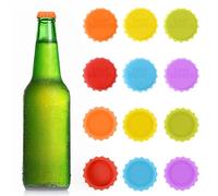 YOURKAY Tappi Colorati per Bottiglie di Birra, 12 Corona in Silicone, Tappi Universali Riutilizzabili per Birra, Vino, Bottiglie di Bibite