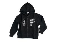 Yours Art BY6327 Felpa Nera con Zip, Cappuccio e Polsini, Stampa sul Davanti, Back to School Colore : Nero Taglia : 12A