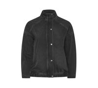 Yours Curve Yours Curve Denim Funnel Neck Bomber Jacket 44 Nero