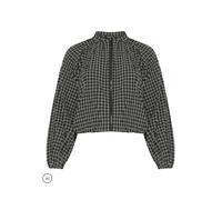 Yours Curve Yours Curve Ruched Neck Check Track Jacket 44 Nero