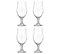 YourSurprise Set 4 boccali da birra personalizzati - Bicchieri incisi con nome o testo