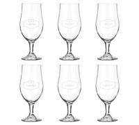 YourSurprise Set 6 boccali da birra personalizzati - Bicchieri Royal Leerdam incisi con nome o testo