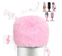 YOUSHARES Blue Yeti Pop Filter - Copertura per microfono, protezione antivento pelosa, parabrezza per HyperX SoloCast | Yeti | Nano | Fifine AM8 | Razer Seiren / V3 Mini e altri microfoni USB, rosa