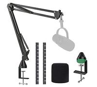 YOUSHARES - Braccio braccio con filtro pop MV7, supporto per microfono con copertura in schiuma, compatibile con microfono Shure MV7