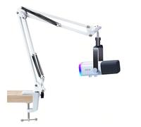 YOUSHARES Braccio del microfono bianco per Fifine AM8 - braccio del microfono compatibile con il microfono Fifine, braccio del microfono Fifine con adattatore a vite da 3/8" a 5/8", braccio del microf