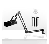 YOUSHARES - Braccio micro a basso profilo, braccio microfono compatibile con Fifine AM8, K688, HyperX QuadCast, Blue Yeti, MV7, SM7B, Razer Seiren Mini/Mini V3 e più, stabile supporto flessibile Boom