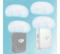 YOUSHARES Confezione da 4 filtri antivento pelosi per DJI MIC 2, filtro antipop per microfono DJI MIC 2, riduce i rumori di fondo, bianco (non per DJI MIC 1)