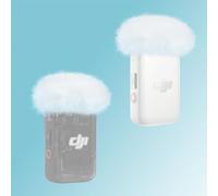 YOUSHARES DJI Mic 2 Antivento in pelliccia - 2 confezioni, paravento peloso per microfono DJI Mic 2 senza fili, microfono lavalier per registrazione e interviste (Bianco)