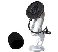 YOUSHARES - Filtro pop con copertura per microfono, diametro 15,5 cm, 6 strati, per microfono Yeti blu e microfono in schiuma, per bloccare gli plosivi, colore: Blu