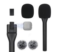 YOUSHARES Interview Go - Impugnatura per microfono wireless per DJI Mic 3 con piastra metallica, adattatore portatile compatibile con microfono DJI 3, microfono Lavalier magnetico Hollyland Lark M2
