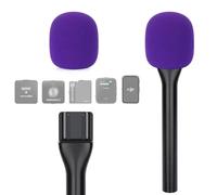 YOUSHARES Manico per microfono Rode Wireless GO II, wireless GO/Me/Pro, microfono DJI, microfono DJI 2, con copertura in schiuma (schiuma viola)