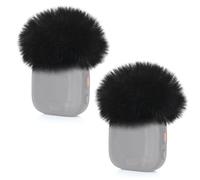 YOUSHARES Parabrezza per microfono, confezione da 2 manicotti antivento per DJI, copertura in pelliccia compatibile con microfono wireless DJI Mic 3 per interviste e vlog (nero)