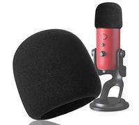 YOUSHARES Pop Filter for Blue Yeti, Yeti Pro Condenser Microphones, Blue Yeti Mic Cover Foam Microphone Windscreen Improve Sound Quality (Black)