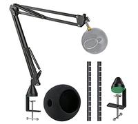 YOUSHARES - Supporto per microfono con rivestimento in schiuma, con filtro pop compatibile con microfono a sfera di neve blu